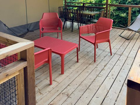 TENTE TOILE ET BOIS 5 personnes - Tente lodge tout confort