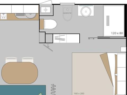 MOBILHOME 3 personnes - Casamobile Green monolocale 3 posti letto
