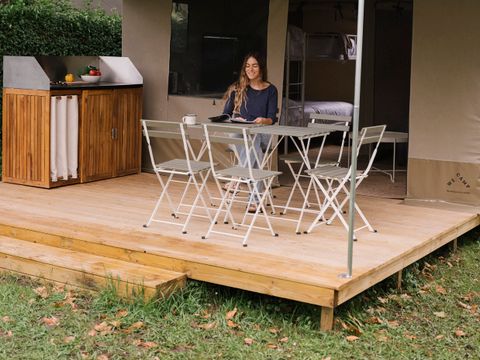 Tente en toile et en bois 2 personnes - Cottage Family Tent