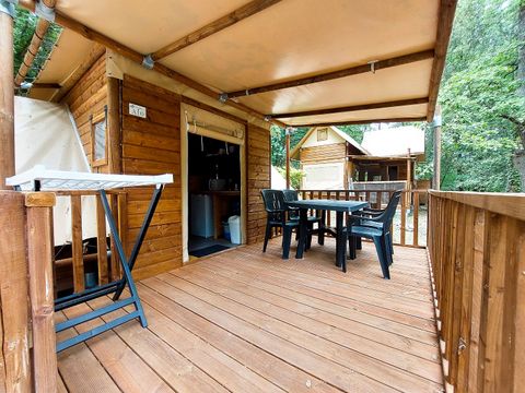 Tente en toile et en bois 4 personnes - Cabane “Tribu”