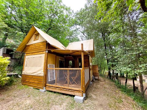 Tente en toile et en bois 4 personnes - Caba’tente