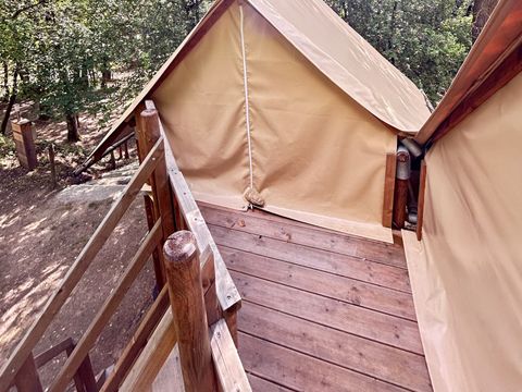 Tente en toile et en bois 4 personnes - Caba’tente