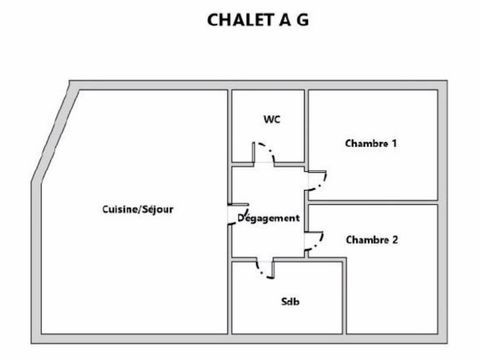 Chalet 5 personnes - Chalet Ker poule et Ker Scorff 2 chambres