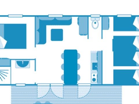 MOBILHOME 6 personnes - Cottage 6p 3ch Clim ****