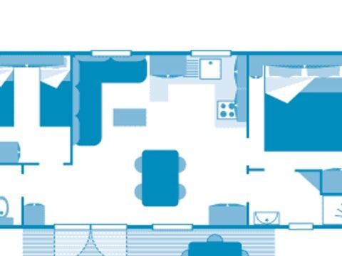 MOBILHOME 5 personnes - Cottage Estérel 4/5p 2ch Clim ***