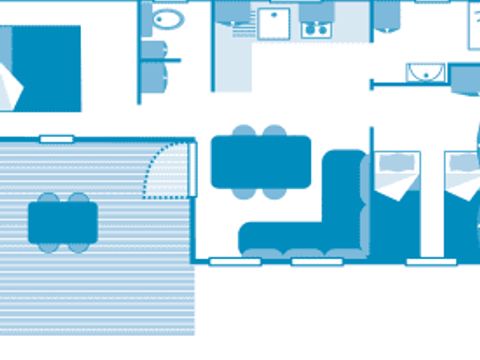 MOBILHOME 5 personnes - Cottage 4/5p 2ch clim ***