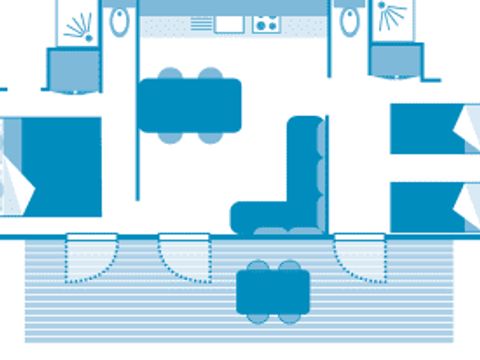 MOBILHOME 4 personnes - Cottage PROVENCAL 4p 2ch 2 Sdb  ****