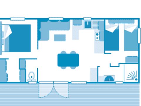 MOBILHOME 4 personnes - Cottage 4p 2ch PREMIUM