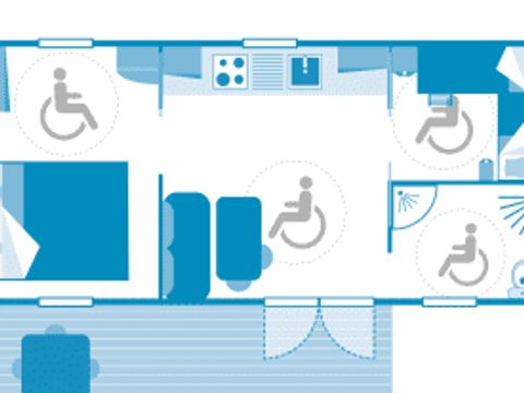 MOBILHOME 5 personnes - Cottage PMR 4/5p 2ch ***