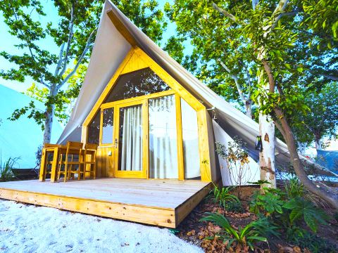 Tente en toile et en bois 4 personnes - Hanna 4 pers