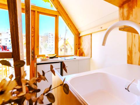 Tente en toile et en bois 4 personnes - Hanna 4 pers