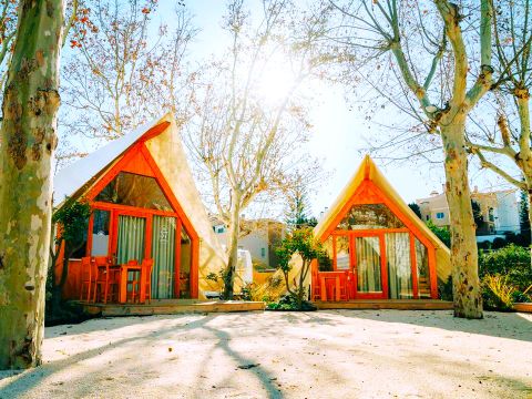 Tente en toile et en bois 4 personnes - Hanna 4 pers