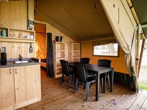TENTE TOILE ET BOIS 4 personnes - Tente safari