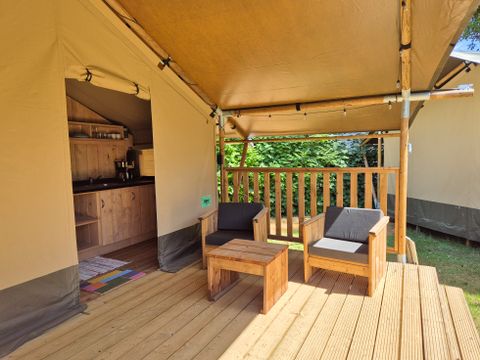 Tente en toile et en bois 4 personnes - Tente safari