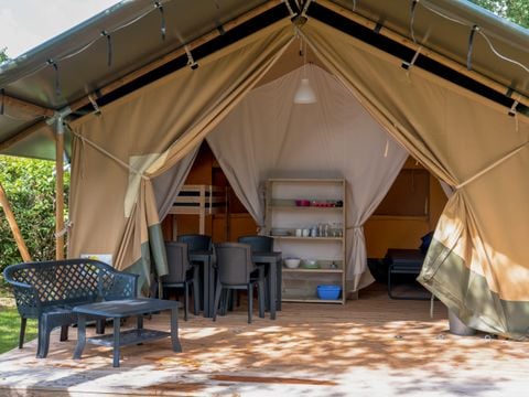 TENTE TOILE ET BOIS 4 personnes - Tente safari