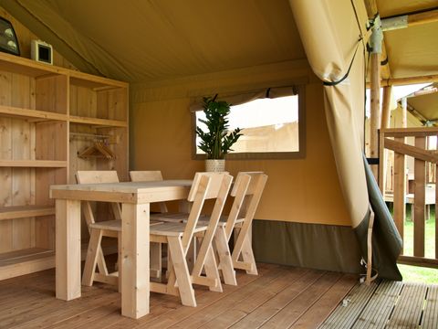 Tente en toile et en bois 4 personnes - Tente safari