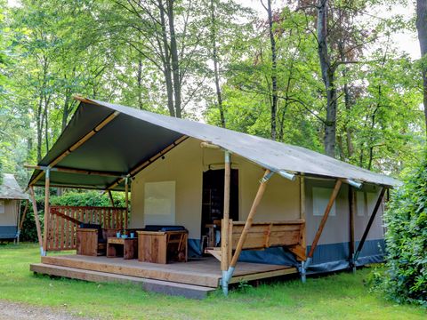 Tente en toile et en bois 4 personnes - Tente safari