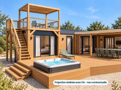 Mobilhome 10 personnes - Prestige Plus Suite avec Jacuzzi - 5 chambres