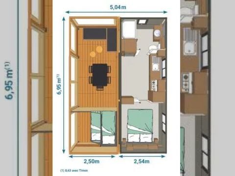 LODGE 5 personnes - Lodge Confort 2 chambres