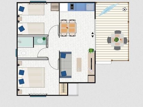 BUNGALOW 4 personnes - Bungalow Premium Caribe 4 pers