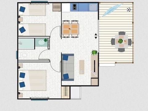 BUNGALOW 4 personnes - Bungalow Premium Caribe 4 pers