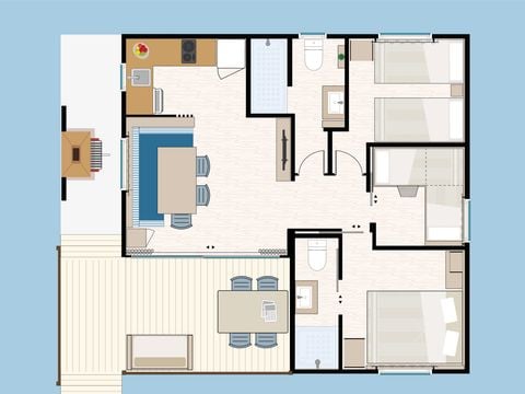 BUNGALOW 6 personnes - Bungalow Edén 5 pers