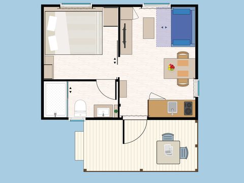 BUNGALOW 2 personnes - Bungalow Yucatan 2 pers