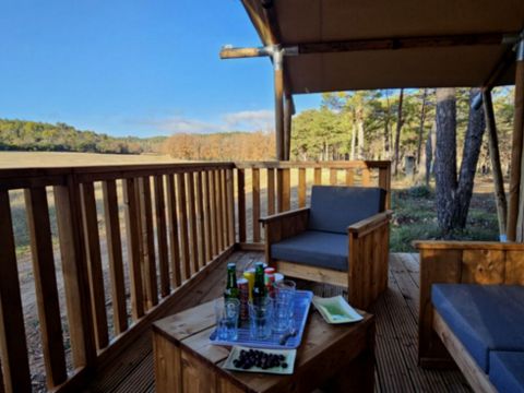 Tente en toile et en bois 4 personnes - Tente Lodge - 4 places - PMR