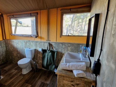 Tente en toile et en bois 4 personnes - Tente Lodge - 4 places - PMR