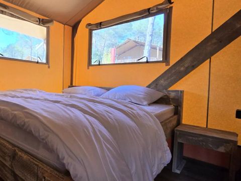 TENTE TOILE ET BOIS 5 personnes - Tente Lodge 3 Pièces 