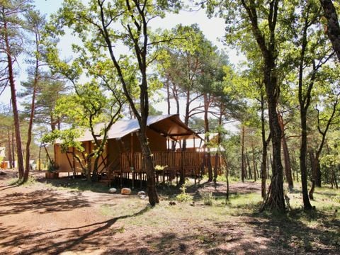 TENTE TOILE ET BOIS 5 personnes - Tente Lodge - 35 m² - 2 chambres