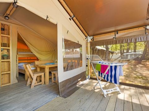 TENTE TOILE ET BOIS 5 personnes - Cikat - Safari tent Lodge (5P)