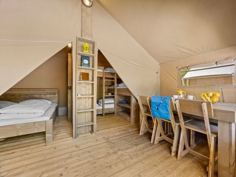 TENTE TOILE ET BOIS 5 personnes - Baska - Tente Safari Confort + climatisation