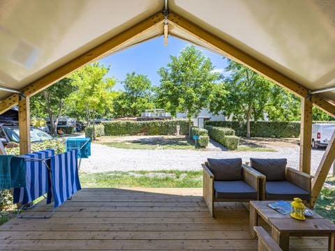 TENTE TOILE ET BOIS 5 personnes - Baska - Tente Safari Confort + climatisation