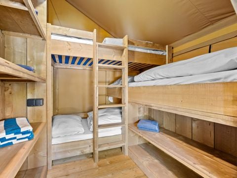 TENTE TOILE ET BOIS 5 personnes - Baska - Tente Safari Confort + climatisation