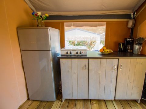 TENTE TOILE ET BOIS 5 personnes - Baska - Tente Safari Confort + climatisation