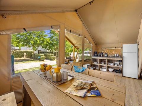 TENTE TOILE ET BOIS 5 personnes - Baska - Tente Safari Confort + climatisation