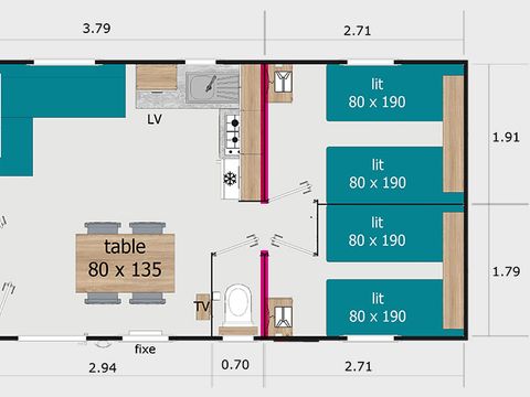 LODGE 6 personnes - Lodge 3 chambres