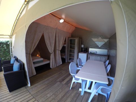 Tente en toile et en bois 5 personnes - Tente Safari