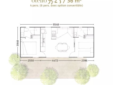 MOBILHOME 4 personnes - Otello 3 Pièces 4 Personnes Climatisé + TV