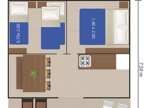 TENTE TOILE ET BOIS 5 personnes - Koversada Camping Resort - Tente Safari de luxe