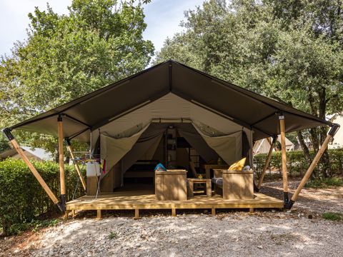 TENTE TOILE ET BOIS 5 personnes - Naturist Solaris - Tente Safari Confort