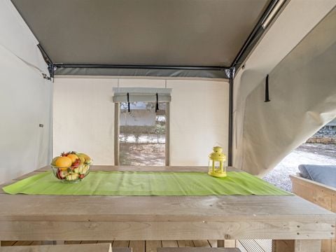 Tente en toile et en bois 5 personnes - Naturist Solaris - Tente Safari Confort