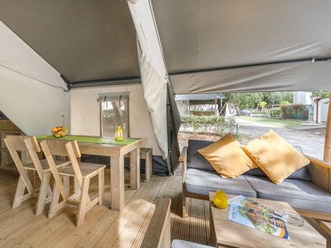 TENTE TOILE ET BOIS 5 personnes - Naturist Solaris - Tente Safari Confort