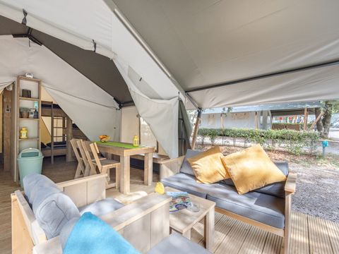 TENTE TOILE ET BOIS 5 personnes - Naturist Solaris - Tente Safari Confort