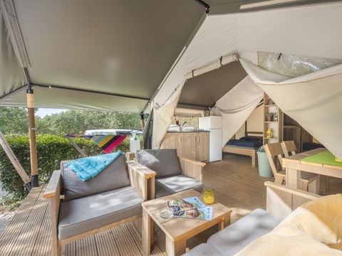 TENTE TOILE ET BOIS 5 personnes - Naturist Solaris - Tente Safari Confort