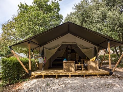 TENTE TOILE ET BOIS 5 personnes - Naturist Solaris - Tente Safari Confort