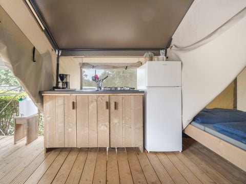 Tente en toile et en bois 5 personnes - Naturist Solaris - Tente Safari Confort