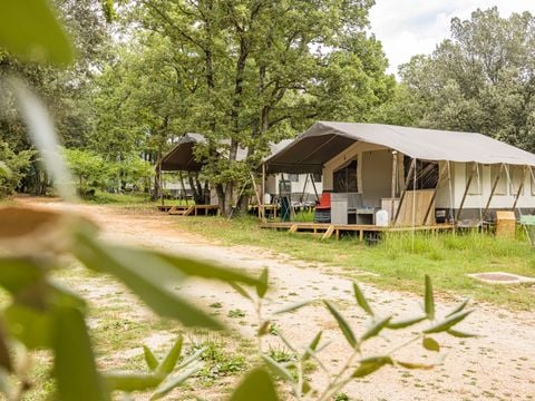 Tente en toile et en bois 5 personnes - Naturist Solaris - Tente Safari de luxe