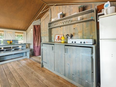 Tente en toile et en bois 5 personnes - Naturist Solaris - Tente Safari de luxe